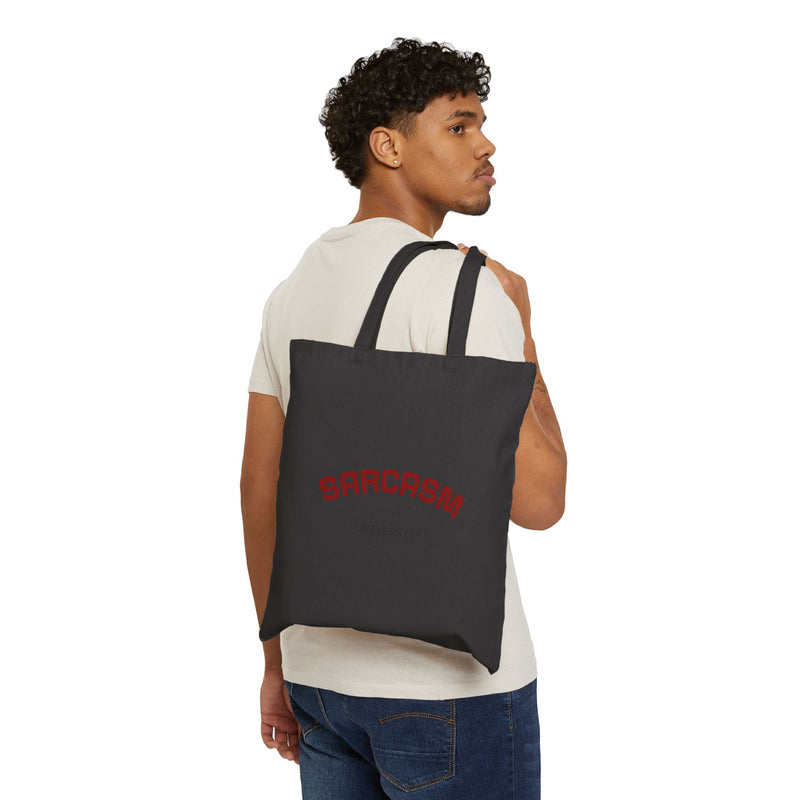 Tote Bag — 'Sarcasm University' Cotton Canvas Tote