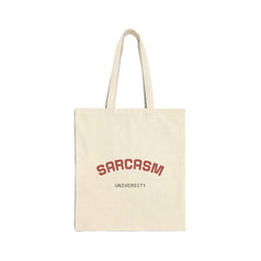 Tote Bag — 'Sarcasm University' Cotton Canvas Tote
