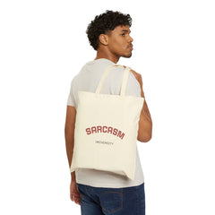 Tote Bag — 'Sarcasm University' Cotton Canvas Tote